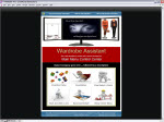 Main menu of Wardrobe Assistant Clothing Inventory and Wardrobe Outfit Assembly Software